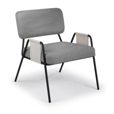 Imagem de Poltrona Ipê com Braço Aço Carbono Preto  - Drop mobiliário