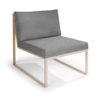 Imagem de Poltrona Inga Aço Carbono Dourado - Drop mobiliário