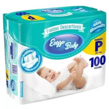 Imagem de Fraldas Descartável Infantil Enzzo Baby - Tamanho P - 100 Unidades