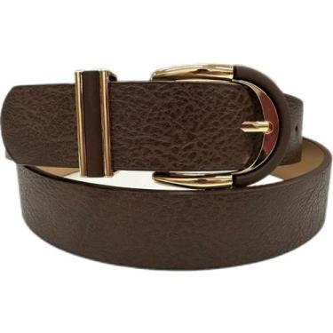 Imagem de Cinto Estiloso Feminino Fivela Metal E material sintético Atual Modelo