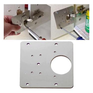 Imagem de Placa Reparo Dobradiças Porta Armário Móveis Madeira Mdf - Leander Sto