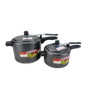 Imagem de panela de pressão 4.5 litros e 2.5 litros preto craqueado - grenada