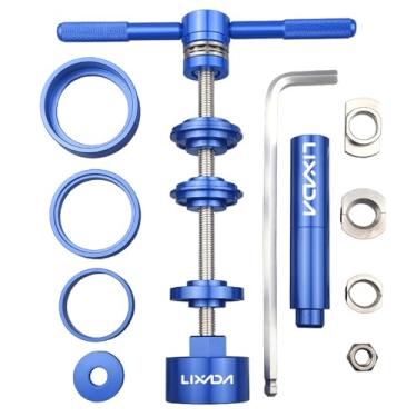 Imagem de LIXADA Kit de ferramentas de remoção de instalação de suporte inferior de bicicleta, ferramenta profissional de remoção de suporte inferior de bicicleta para BB86/BB30/BB91/BB92/PF30 (azul)
