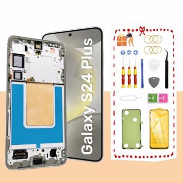 Imagem de Tela AMOLED Original para Samsung Galaxy S24 Plus Tela LCD de substituição para Samsung Galaxy S24+ Plus 5G Touch Digitalizador Montagem de tela com moldura S926U versão EUA de 6,7 polegadas (cinza