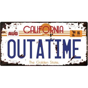 Imagem de OPO 10 - Metal License Plate of The Delorean Time Machine car from The Film Back to The Future Outatime, with Aged Effect - 73 -