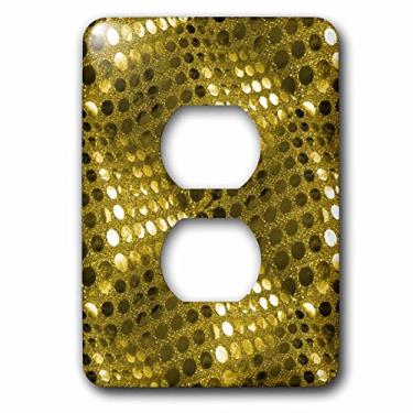 Imagem de 3dRose Fotografia de efeito de tecido dourado com lantejoulas e 2 plugues lsp_210799_6