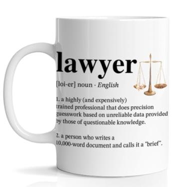 Imagem de Hijie Caneca de café de advogado, presentes de aposentadoria para colega de trabalho advogado, presentes de faculdade de direito para estudantes, caneca de presente de advogado, copo de cerâmica de