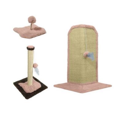 Imagem de Arranhador Gato Proteção Canto de Sofás Base Externo Brinquedo Bolinha