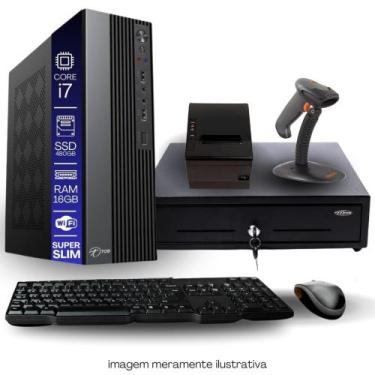 Imagem de Kit Automação PDV TOB Intel i7 16GB SSD 480GB Win10 Rede S/Fio Teclado