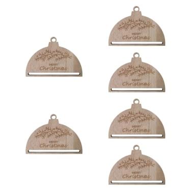 Imagem de YIJU 6x Decoração de árvore de Natal Pingente Enfeite de Natal Pendurado na Parede Artesanato de Madeira Decoração de Árvore de Natal para Decoração, Galhos