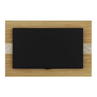 Imagem de Painel Para Tv Até 42 Polegadas 136cm Com Detalhe Central Multimóveis Cr45271 Amêndoa/palha