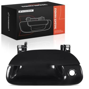 Imagem de A-Premium Maçaneta de porta traseira com fechadura compatível com Ford F-150 1997-2003, F-250 1997-1999, F-250 F-350 F-450 F-550 Super Duty 1999-2007, Explorer Sport Trac, preto liso
