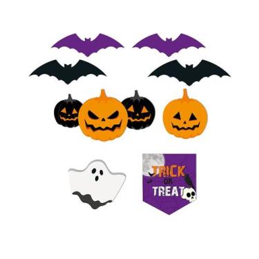 Imagem de Cartaz Decorativo Sortido Halloween - Scary Night  - 8 unidades - Crom