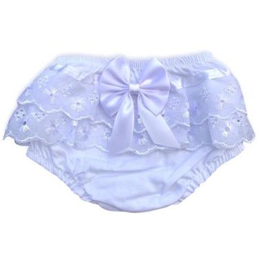 Imagem de Calcinha Bunda Rica Bebê Branca 100% Algodão - Mundo Nina Kids, M ( 4 