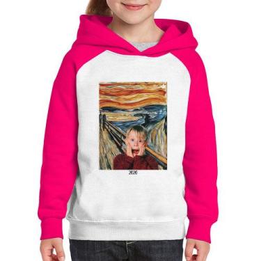 Imagem de Moletom Infantil O grito 2020 - Foca na Moda, Branco, Rosa, 8