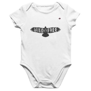 Imagem de Body Bebê Algodão Wild and Free - Foca na Moda, Branco, M