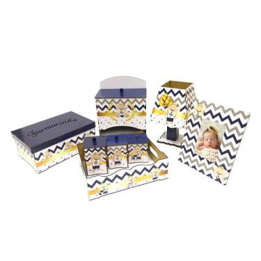 Imagem de Kit Bebe Higiene Decoração Dinossauro Quarto Berço Maternidade - CasaB