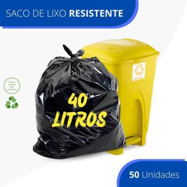 Imagem de Saco De Lixo 40 Litros Reforçado Grosso 50 Unidades - Verdecasa
