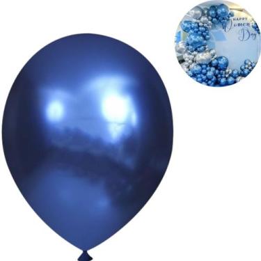 Imagem de Big Balão Cromado Tam. 250, Balão Bexiga Big Brilhante Gigante Colorid