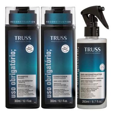 Imagem de Kit TRUSS Uso Obrigatório Shampoo 300ml + Condicionador 300ml + Recons
