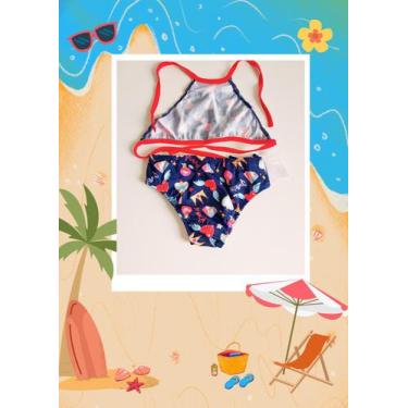 Imagem de Biquíni Infantil Menina Moda Praia Verão Estampado - Zig zum