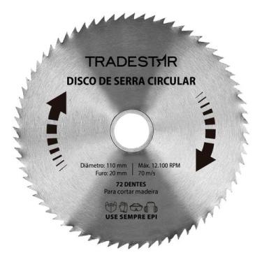 Imagem de Disco Lamina Circular P/ Madeira 110x20mm Makita 72 Dentes - Tradestar