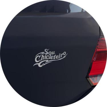 Imagem de Adesivo de Carro Sou Chicleteiro - Cor Prata - Melhor Adesivo, Prata