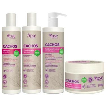 Imagem de Kit Apse Cachos Shampoo + Condicionador + Mascara + Gelatina Ativadora