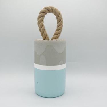 Imagem de Peso De Porta Cilindro 2kg Faixa Azul Claro Concreto - Maroubra, Azul