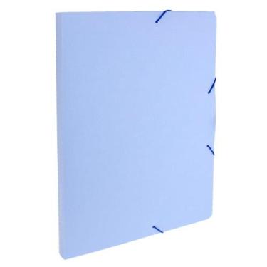 Imagem de Pasta com Aba e Elástico Ofício 2cm Linho Serena Dello - Azul Pastel