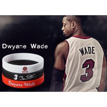 Imagem de Pulseira Oficial Dwayne Wade Miami Heatt Basquete Silicone