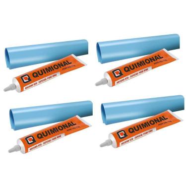 Imagem de 4Un Kit Cola Vinil para reparos em Piscinas de vinil. Cola e tira de reposição vinil