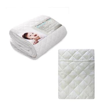 Imagem de Kit Capa de Colchão Impermeavel Capa Travesseiro Fronha 30x40cm Branco Berço Bebe Antialergica