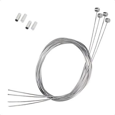 Imagem de KIt 5 Cabos De Aço Para Freio De Bicicleta 1.75m Reforçado Universal C