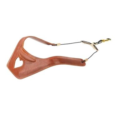 Imagem de Esquirla Alça de ombro para saxofone, alça de pescoço, confortável, sax, alto tenor, barítono, sax soprano, Marrom