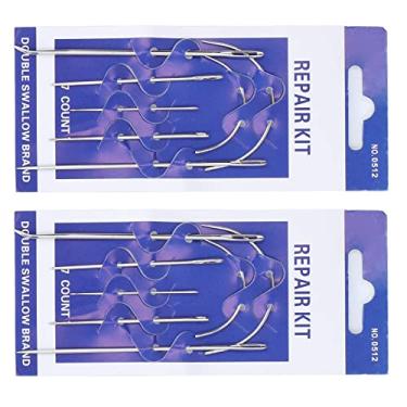 Imagem de Agulha de Couro, Kit de Ferramentas de Costura Manual Resistente, Agulhas de Aço Carbono Com Vários Tamanhos, para Tela de Carpete, Decoração de Interiores, Barraca, Colchão,