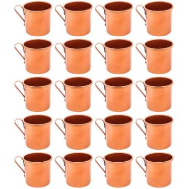 Imagem de Kit Com 20 Moscou Mule Alumínio Pintado Drink 350ML - Terramada alumín