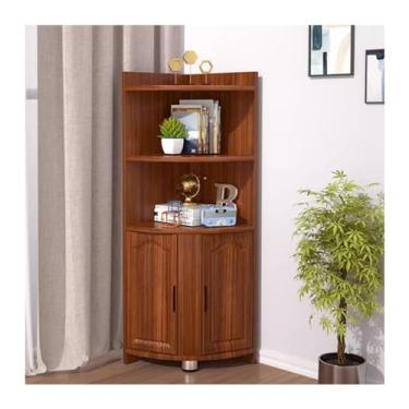 Imagem de LICONG-2020 Gabinete de canto lateral armário de parede armário de armazenamento para sala de estar armário de armazenamento armário triângulo armário de armazenamento armário de canto (B, 40 * 40 *