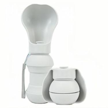 Imagem de Garrafa Térmica Dobrável Portátil, Branca, Design Retrátil