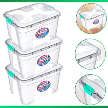 Imagem de Caixa Organizadora Container 20 Litros C/ Tampa e Trava - Uninjet