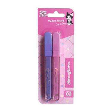 Imagem de Marca-Texto 2 Cores Lilás/Rosa Blister C/2 UND RB1403 - Rebecca Bonbon