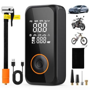 Imagem de ERMWALK Compressor de Ar Portátil para Inflador de Pneu, 3x Mais Rápido, 150PSI, Medidor de Pressão e Desligamento Automático