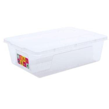Imagem de Caixa Organizadora Com Tampa Dup Cristal 2,5L Empilhavel Multi Uso Bpa