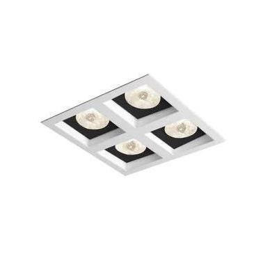 Imagem de Spot de Embutir Recuado Direcionável Quadruplo Dicroica 17x17x8,5cm D&