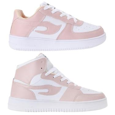 Imagem de Kit 2 Pares Tenis Infantil Menina e Menino Hart Star Calce Facil Cano Baixo e Cano Alto Tipo Leve (BOTINHA BRANCA NUDE + TENIS BRANCO NUDE, BR, Criança de 9 a 12 anos, Numérico, 33)