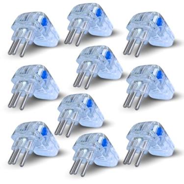 Imagem de Kit 10 Protetor Contra Raios Surtos Queda de Energia Dps Clamper Fit Pocket Geladeira Freezer Eletrodomesticos 3 Pinos 20A