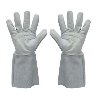 Imagem de Luva de vaqueta mista cano longo 20cm tam 9 ca 48726 prg/safex