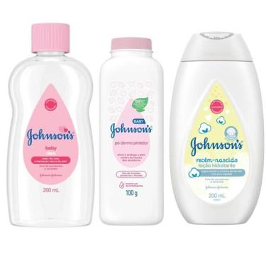 Imagem de Kit Johnsons Oleo Baby Talco e Hidratante Rescem Nascido - Johnson & J
