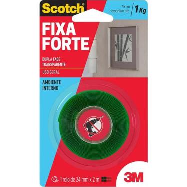 Imagem de Fita Dupla Face 3m Fixa Forte Transparente 24 X 2MT 1 KG, 24x2mts