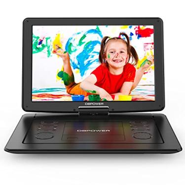 Imagem de DBPOWER Leitor De Dvd Portátil De 17,9" Com Tela Giratória Hd Grande De 15,6", Bateria Recarregável De 6 Horas, Suporte Usb/Sd E Vários Formatos De Disco, Alto-Falante De Alto Volume, Carregador De